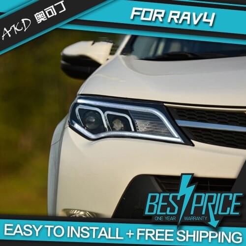 AKD Cars Styling Headlight For Toyota RAV4 RAV 4 Headlights LED Running lights Bi-Xenon Beam Fog lights angel eyes Auto levels