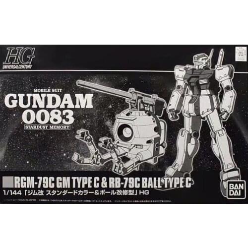 BANDAI GUNDAM HGUC RGM-79C GM TYPE C & RB-79C BALL TYPE C Gundam model kids assembled Robot Anime action figure toys