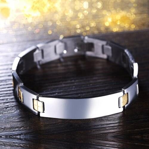 BLEUM CADE Punk 316L Stainless Steel Bracelet Biker Motorcycle Chain Mens Bracelets