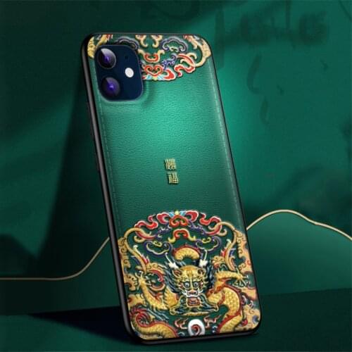 Embossed Leather Cover Case For iPhone 11 iPhone XR X XS Max New China Style Phone Cases For iPhone 7 8 Plus Se 2020 Case Aixuan