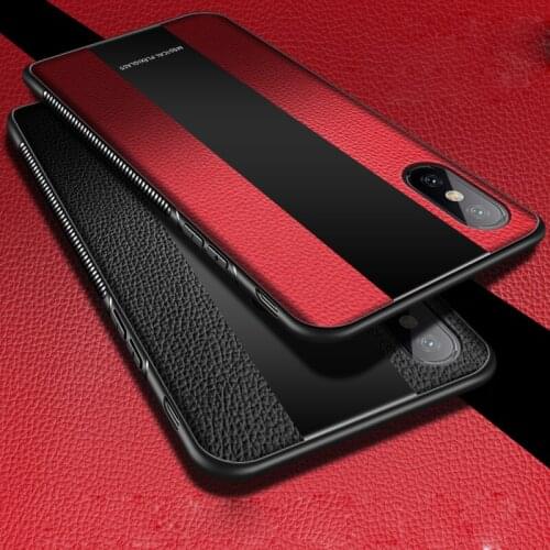 For iphone X XS Max Case PU Leather+Glass Back Cover Case for iphone XR Plexiglass Cover for iphone X XS 8 7 6 6S Plus Case Capa