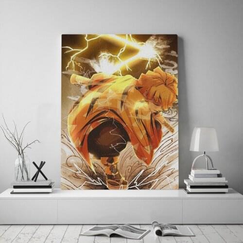 Home Decorative Canvas Demon Slayer Kimetsu No Yaiba HD Prints Paintings Modular Japan Anime Pictures Wall Art Poster Art Framed