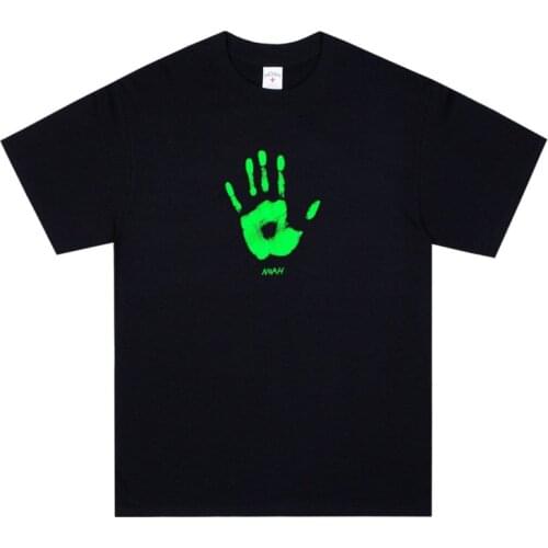 Retro Noahed Street Fashion Brand Cotton Short Sleeve Hand Print Cross Men Women Loose BF T-shirt Ins Sweatshirt Couple Lovers