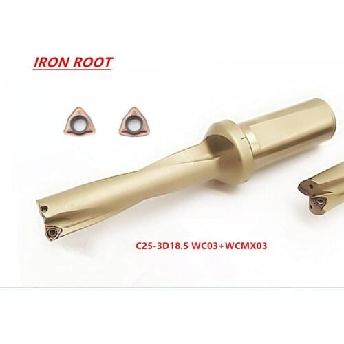 New1P C25-3D18.5 WC03 U drill indexable drill + 2P WCMX030208-FZ 6115