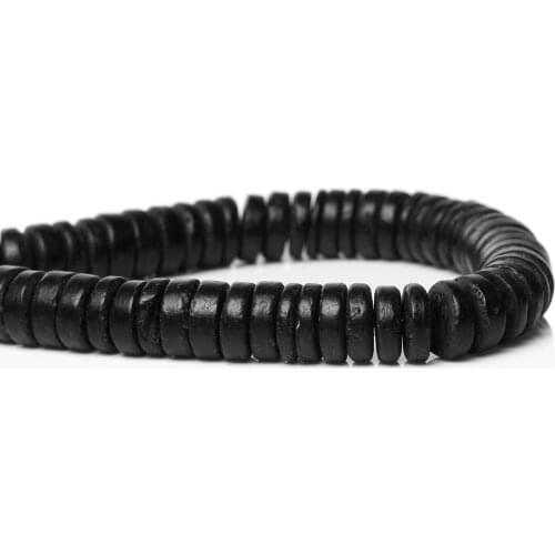 DoreenBeads Coconut Shell Spacer Beads Round Black About 10mm Dia,Hole:About 1mm,38cm(15")long,3 Strands(About 106 PCs/Strand)