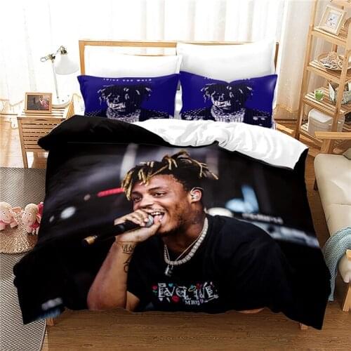 Juice Wrld 3D Bedding Set Print Duvet Cover Set with Pillowcases Home Textile Single Double Twin Full Queen King Size Bedclothes