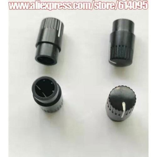 100pcs 180 degree potentiometer half shaft plastic plug-in knob cap cover plastic case instrument instrument cap twist cap top