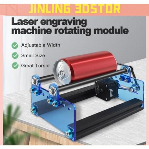 Twotrees 3d Printer Laser Engraving machine Y-axis Rotary Roller Engraving Module for Engraving Cylindrical Objects Cans
