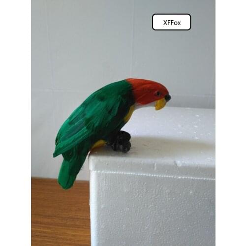 New real life grenn parrot model plastic&feather simulation parrot bird gift about 20x9cm xf0249