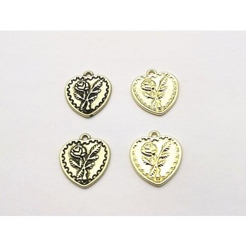 New arrival! 21x19mm 100pcs Zinc Alloy Heart shape charm for Earring DIY Making parts, Jewelry Accessories Findings & Component