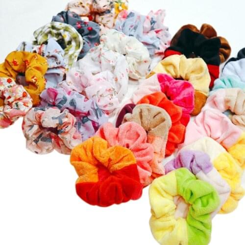 23/30PCS Wholesale Women French Elastic Hair Scrunchies For Women Hair Ties Rubber Band Hair Rope Accessories Headdress 2021