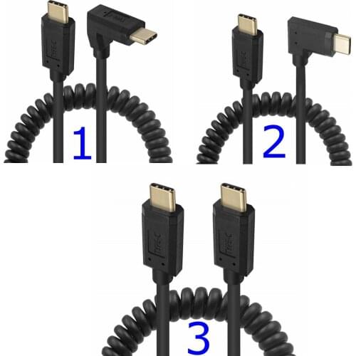 Spring retractable cable 4K 60hz 10Gbps with audio and video USB3.1 Type-C Male To Male data cable charging cable