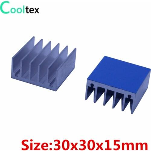5pcs 30x30x15mm Aluminum Heatsink Radiator Cooling Cooler For Electronic Chip IC RAM With Thermal Conductive Double sided Tape