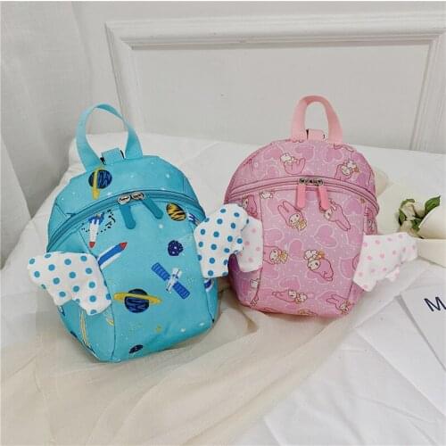 Girls and boys walk baby artifacts to prevent lost schoolbags, baby1-2-3 years old cute wings, shoulder backpacks gift for child