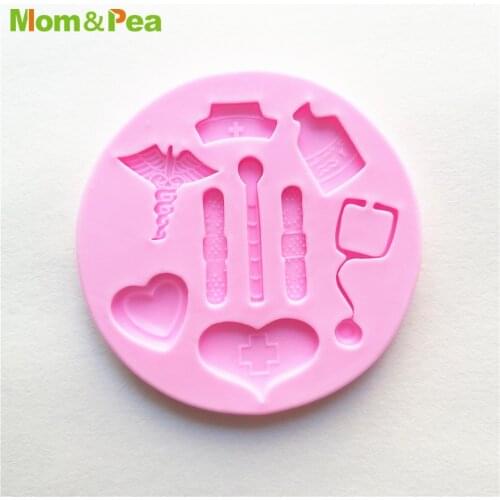 XK083 Hospital Related Shaped Silicone Mold Gum Paste Chocolate Ornamental Fondant Mould Cake Decoration Tools