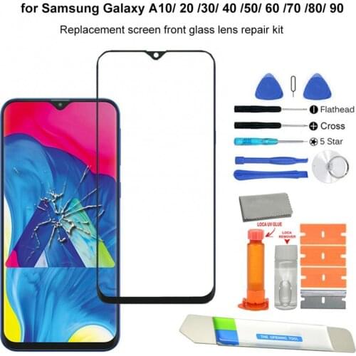 Replacement Front Glass Screen Repair Kit for Samsung Galaxy A10 A30 A70 A80 A90