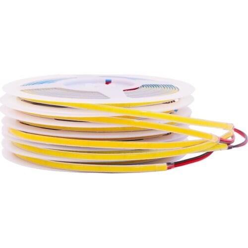 5mm High Density COB LED Strip Flexible Light Bar 384LED/m RA90 Warm Nature White 12V 24V DC Soft COB Strips Lighting Decoration