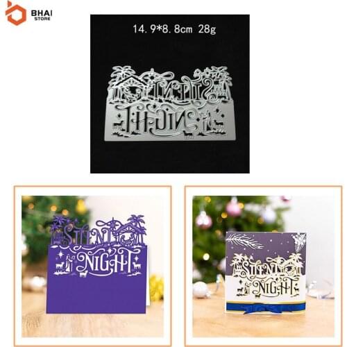 Silent Night Metal Cutting Dies Stencil DIY Cards Stencils Photo Album Embossing Paper Making Scrapbooking Knife Mold 2021 New