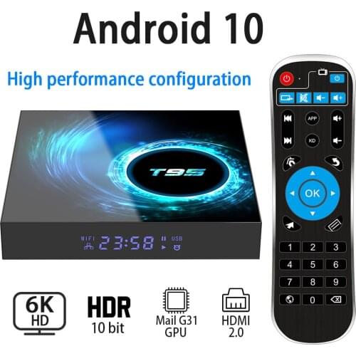 T95 H616 Android 10.0 TV Box 6K Wifi 2.4G 4GB 64GB Youtube Quad Core 1080P H.265 Media player Set top box