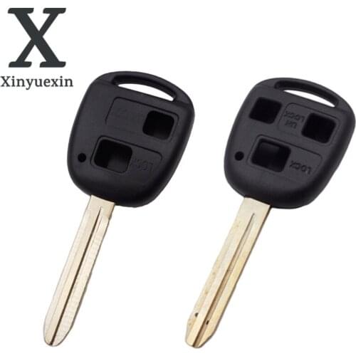 Xinyuexin 2 3 BUTTONs REMOTE Car KEY FOB Shell for TOYOTA CAMRY RAV4 Corolla PRADO YARIS Uncut TOY43 Blade