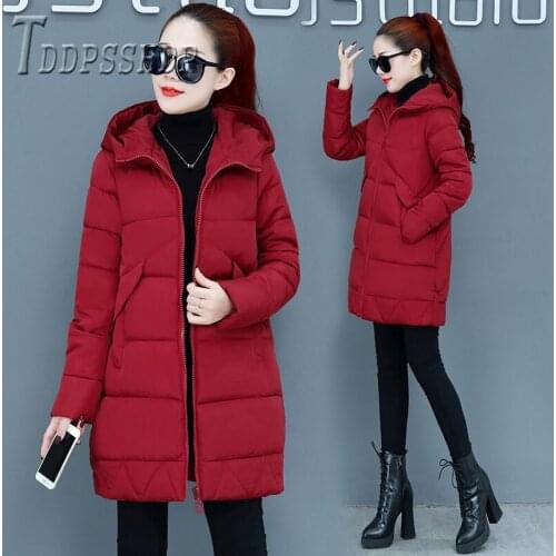 Plus Size M-3XL Winter Women Parka Leisure Style Jacket Hooded Warm Coat Ladies Overcoats