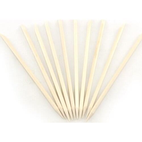 1 Pack Nail Art Orange Wood Sticks Cuticle Pusher Remover Spade Shape Sharp Tip Two-End Manicure Nails Tool For Gel Nail Polish