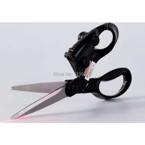 100pcs Laser Guided Fabric Scissor Positioning Trimmer Sewing Tool Cut Straight Fast Paper Craft Scissors Crafts Clothes Shears