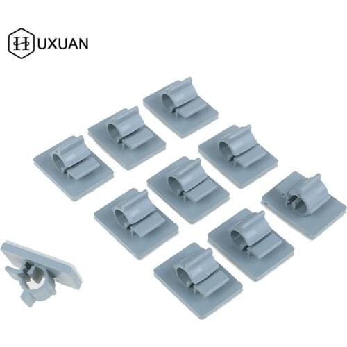 20pcs Adhesive Car Cable Clips Cable Winder Drop Wire Tie Fixer Holder Cord Organizer Management Desk Cable Tie Clamps