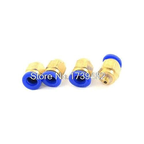 M5 Male Thread to 8mm Push in Tube Dia Pneumatic Quick Coupler 4pcs