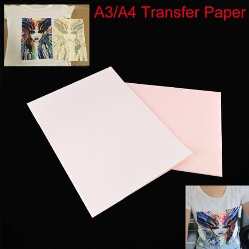 A4 Heat Transfer Paper Light Fabric Cloth Painting DIY T-Shirt for Coated Cups Metal Glass Colorful Rendition Iron-On Heat Press