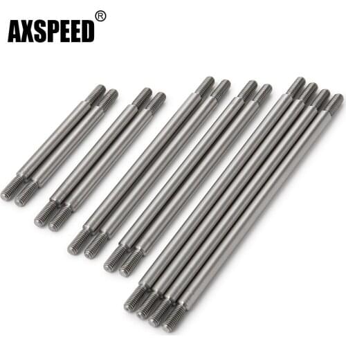 AXSPEED 12pcs Stainless Steel Pull Link Rods Linkage Set for Traxxas TRX-6 G63 1/10 RC Rock Crawler Car Upgrade Parts