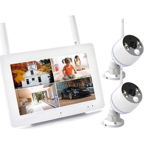 1080P Wifi Outdoor Smart Home Security Ip System Wireless CCTV With 2-Way Audio Pir Motion Sensor Siren Sound Nvr Monitor