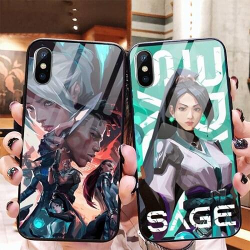 Valorant Riot Games jett Phone Case Tempered glass for iPhone 11 12 mini pro XS MAX 8 7 Plus X XS XR