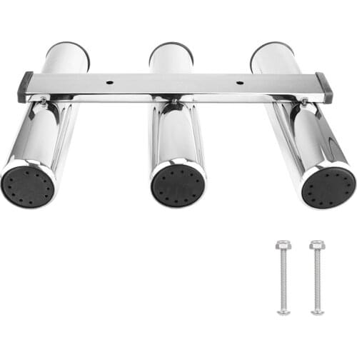 3 Tubes Link stainless steel 316 fishing rod holder fishing rod rack socket for marine fishing box kayak boat yacht 7730X