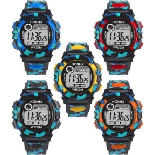 Kids Child Boy Girl Multifunction Waterproof Sports Electronic Watch Watches Fashion Electronic Wristwatch Stop Watches Hot &50