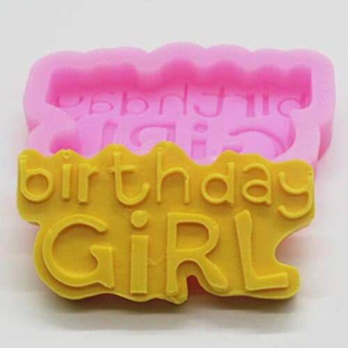 Happy Birthday Girl mold silicone mold chocolate fondant lace mold cake decoration mold