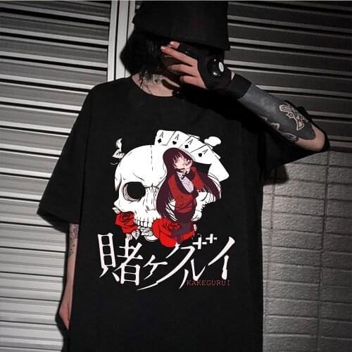 Japanese Anime Kakegurui T Shirt Women Kawaii Jabami Yumeko Graphic Tees Funny Unisex Tshirt
