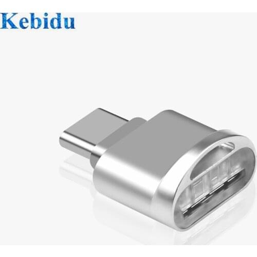 KEBIDU Mini Card Reader Type C Micro SD TF Memory Card Reader OTG Adapter for Samsung Galaxy S8 USB 3.1 Card Reader