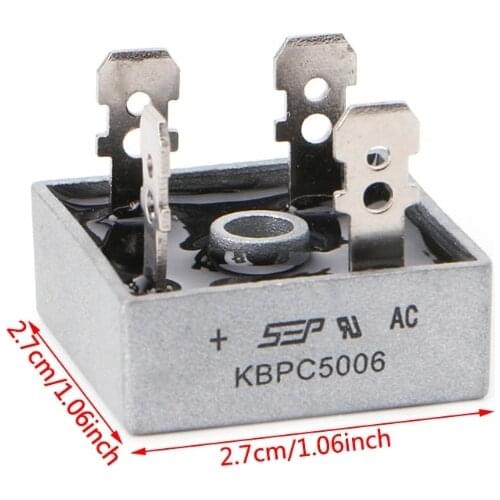 KBPC5006 Power Bridge Rectifier 50A 600V Metal Case Diode Bridge Control Single-phase