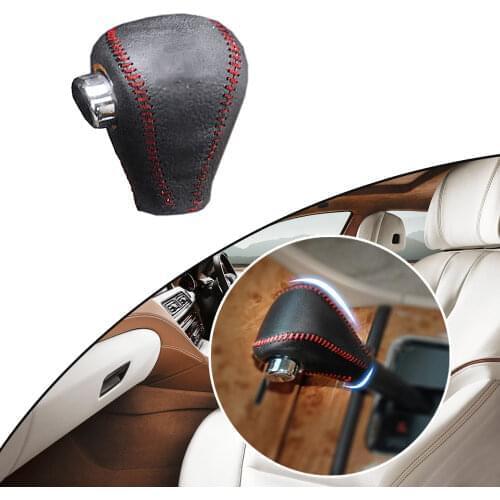 Muchkey Leather Gear Knob Stick Covers AT For Honda·CIVIC CR-V XR-V NSX JAZZ HR-V ACCORD CITY Non-slip Automatic Shifter