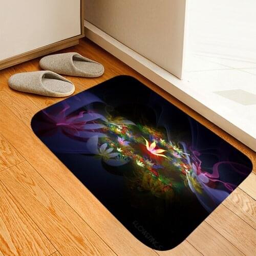 Non Slip Door Mat Floral Pattern Printed Hallway Living Room Kitchen Doormat Home Entrance Floor Mats Washable Machine Shoe Mat