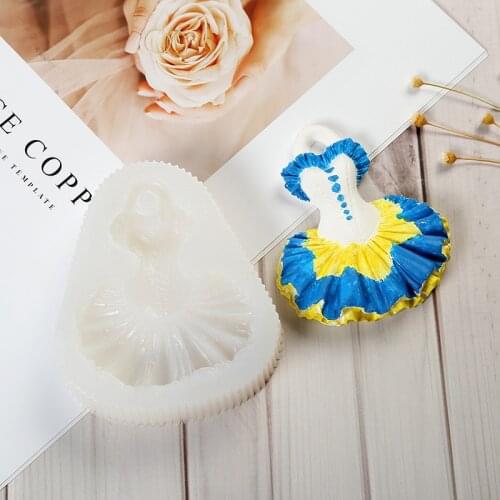 New Princess Dress Plaster Listing Diy Cake Baking Silicone Mold Fondant Cake Chocolate Mold Cake Decoration Accessories