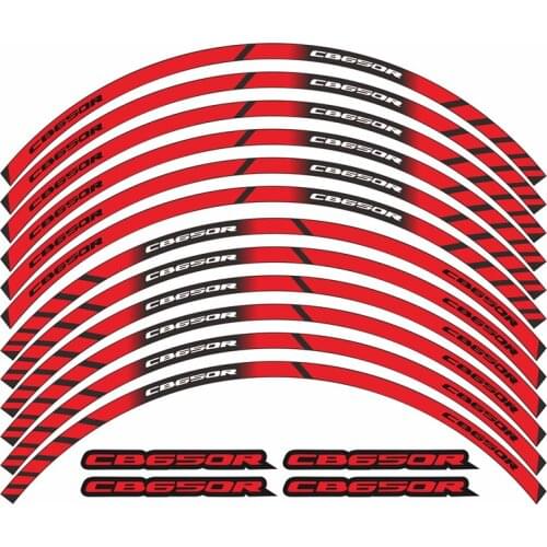 New Motorcycle Wheel Hub Stickers Reflective Rim decoration Decals custom for Honda CB650R cb 650r Tire sticker