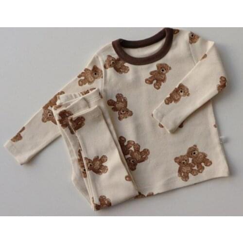 Newborn Girls Bunny Clothes Kids Clothes Baby Boy Bear Clothes Sets Long Sleeve T Shirt + Pants Outfits Set Children 2pcs Suit