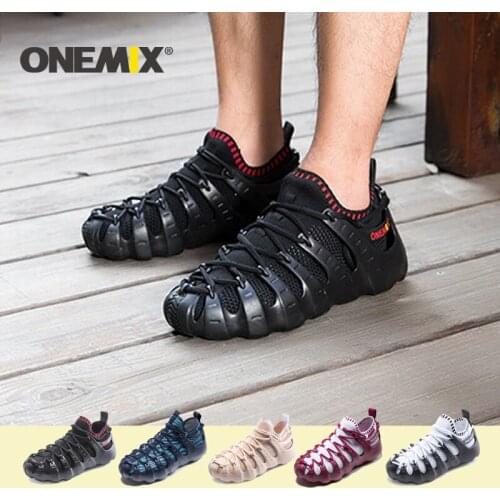 ONEMIX men running shoes Multifunctional sports shoes jogging sneakers men outdoor walking shoes women Roman Sandals men 2020NEW