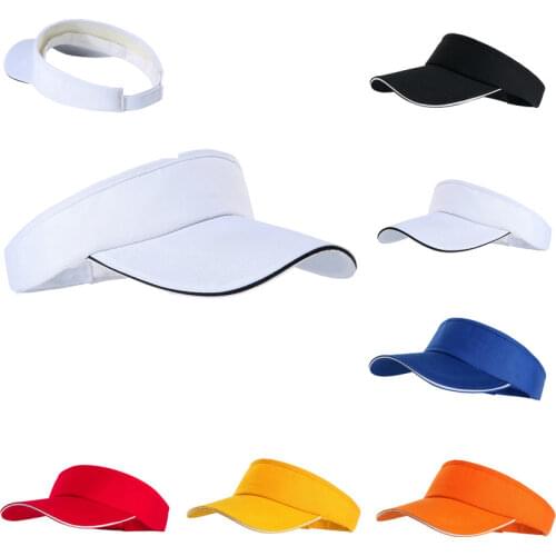 Empty Top Hat Solid Color Men And Women Sports Marathon Tennis Cap No Top Visor Tennis Beach Hat Outdoor Sports