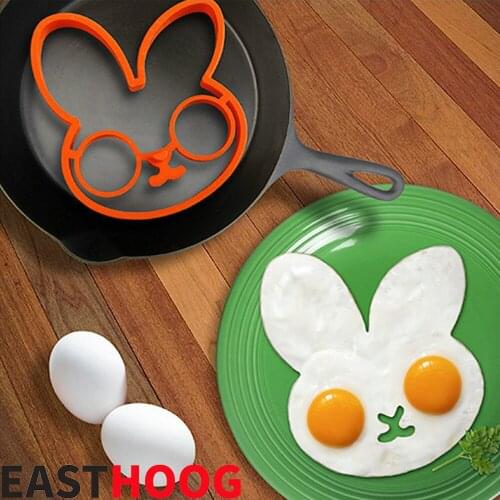 Cute Silicone Rabbit Egg Mold Rabbit Omelette White Rabbit Fried Egg Mold Pancake Egg Boiler Kitchen Gadgets For Children