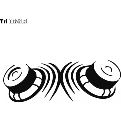 Tri Mishki HZX115# 10.7*30cm car sticker Sub 2 audio speaker auto car stickers