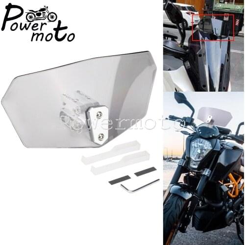 Motorcycle Black Adjustable Airflow Adjustable Windshield Extension Wind Deflector for Honda Suzuki Yamaha Z125 Z1000 YZFR1 FZ8