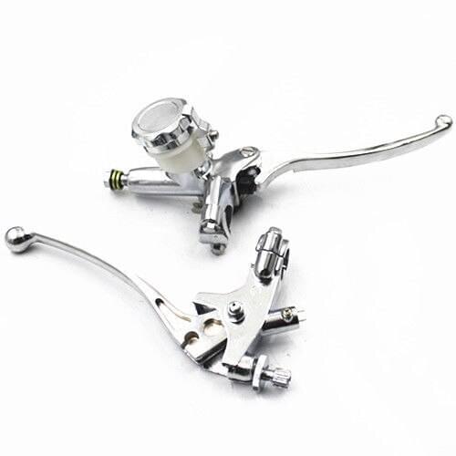 UniversalMotorcycle Chrome 7/8'' 22mm Brake Clutch Lever Bobber Touring Dirt bike